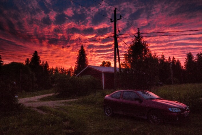 Auringonlasku valokuvaaja Jyväskylä